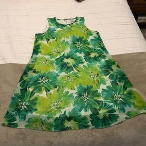 Calvin Klein Green Floral Dress
